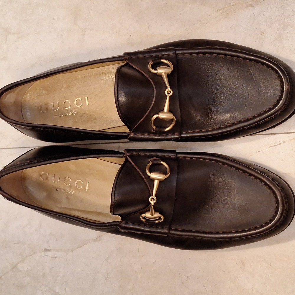 Brown Gucci shoes